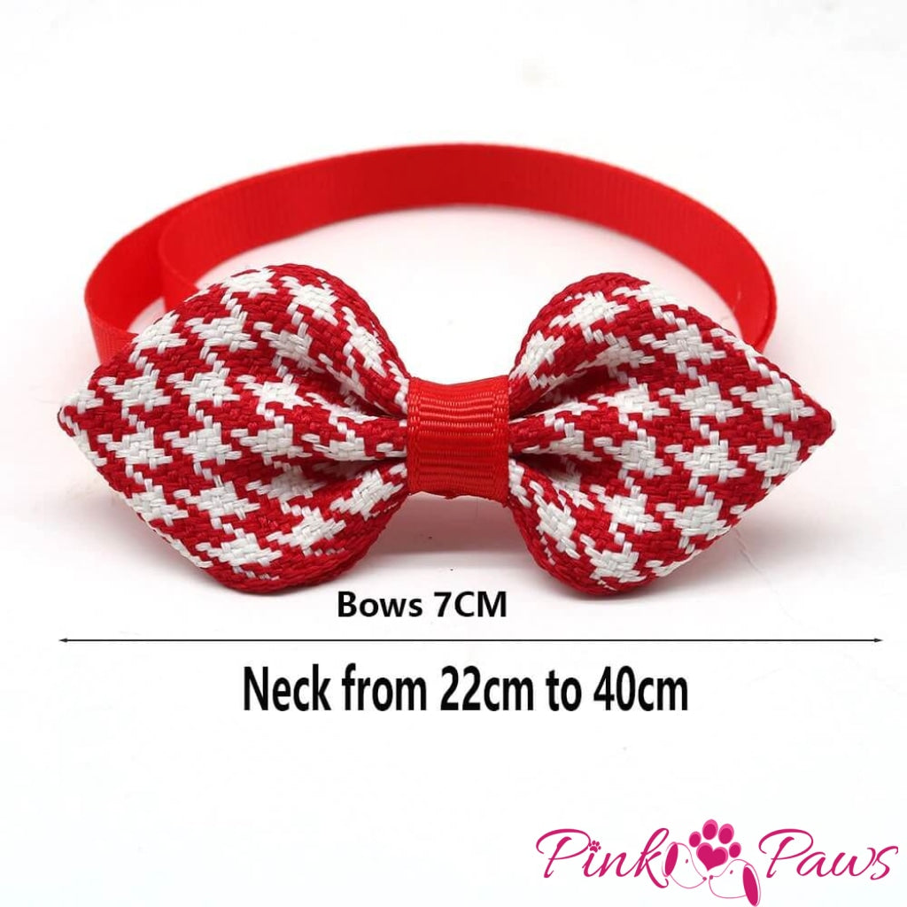 Bulk Small Bow Ties (100 pieces) Pink Paws Pet Bow Ties for Groomers