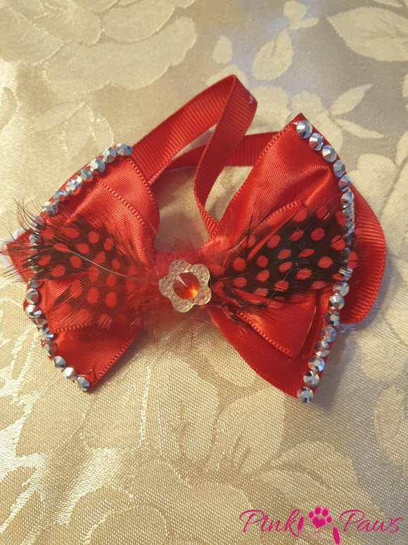 Red Valentine Or Chinese New Year Bow (10 Pieces) Valentine