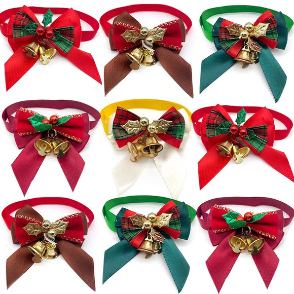 Christmas Holly Double Bow (50 pieces)