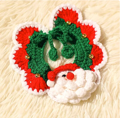 Christmas Knitted Santa Collar