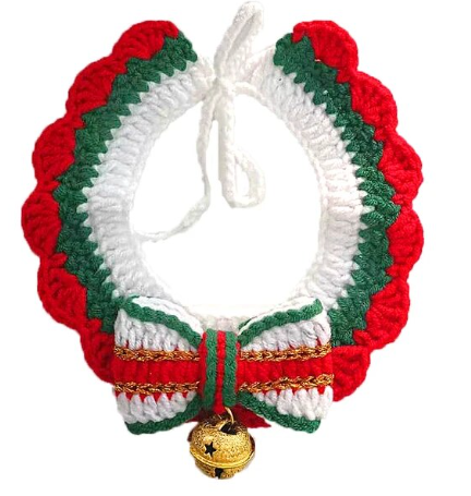 Christmas Knitted Bell Collar
