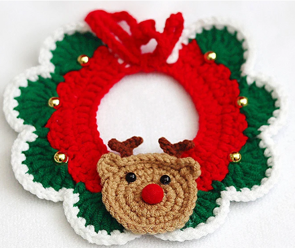 Christmas Knitted Rudolph Collar