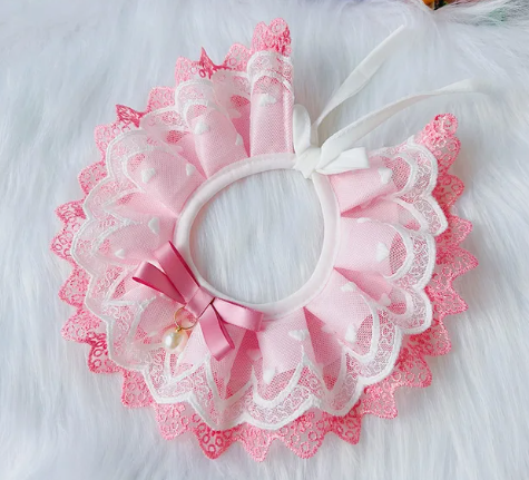 Pink Lace Collar
