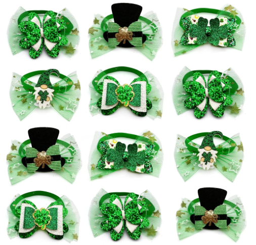 St Patrick's Day Mesh Bow Ties (20 pieces)