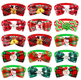 Christmas Tartan Bowtie with Motif (20 pieces)