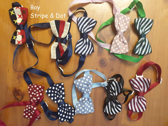 Boy Stripe And Dot Bow Ties (20 Pieces) Bow Ties