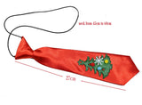 Plain Long Christmas Necktie with Motif (20 pieces)