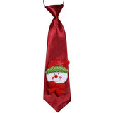 Plain Long Christmas Necktie with Motif (20 pieces)