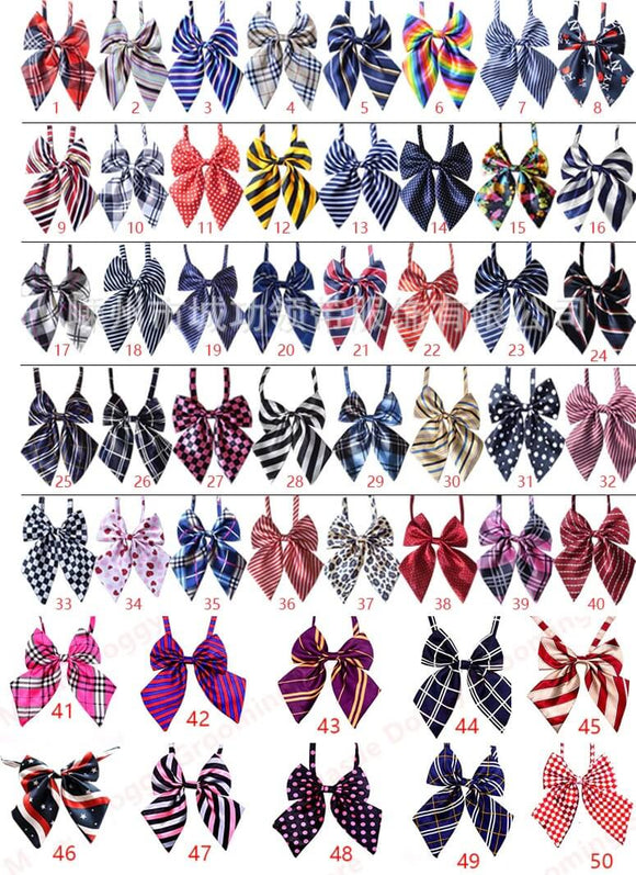 Dual Pattern Ties Large Pattern Double Tie (50 pieces) – Pink Paws - Pet Bow Ties for ...
