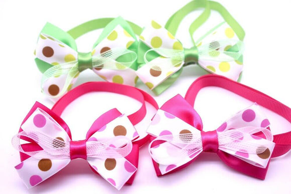 Pink and Green Polka Dot (20 pieces)