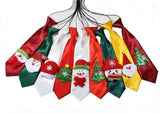 Plain Long Christmas Necktie with Motif (20 pieces)