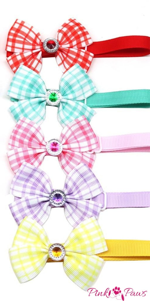 Check Gem Bow (20 Pieces) Bow Ties