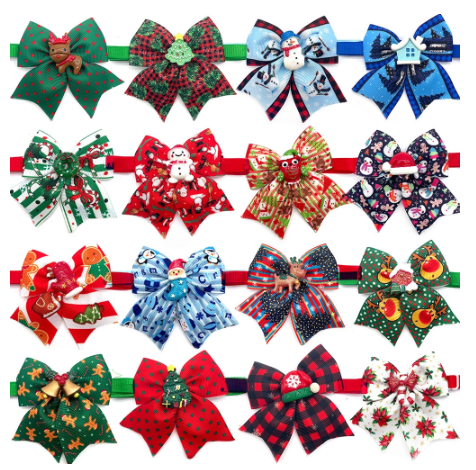 Christmas Double Bow with Motif (20 pieces)